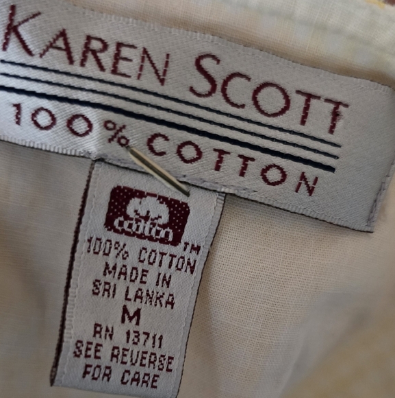 Vintage Cottagecore Butter Yellow Checkered Sleeveless Midi Garden Dress | Sz M - Picture 5 of 9